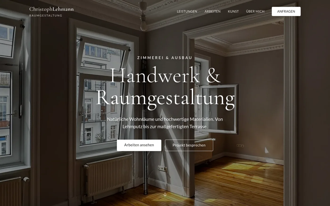 Christoph Lehmann Raumgestaltung website